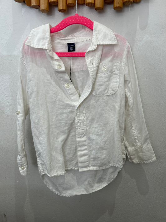 Shirt white wrinkle resistant 4y