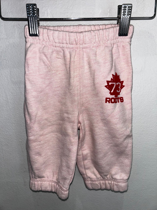 Roots light pink joggers 3-6m