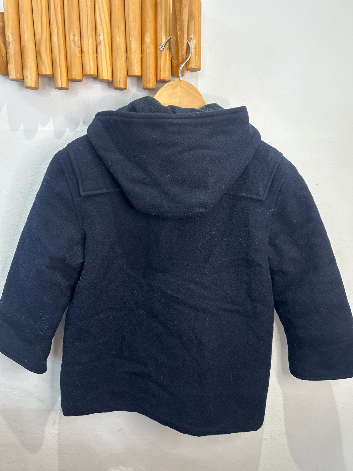 Navy hooded coat 4y