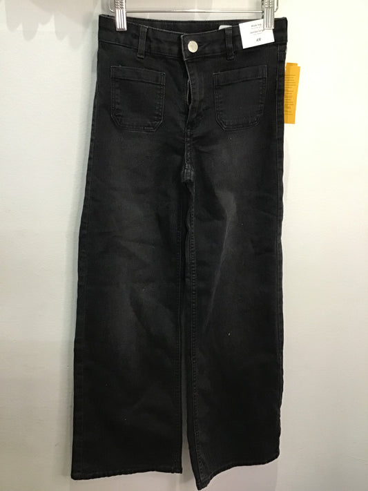 Black wide legged jeans 9-10y