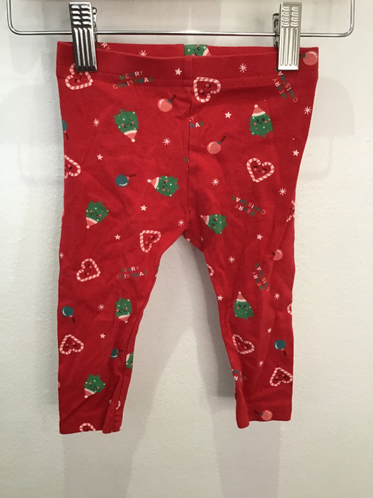 Merry Christmas leggings 6-12m