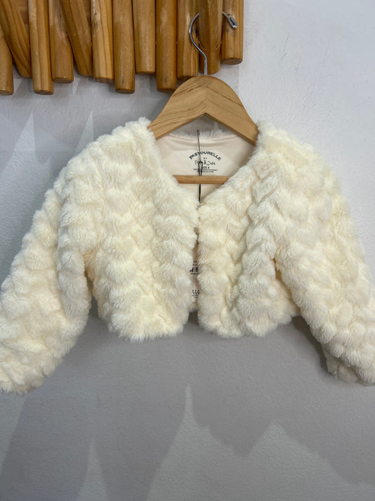 Furry cream sweater 4y
