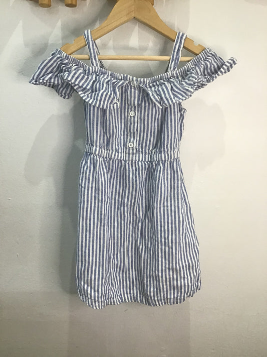 Dress blue stripes tanktop 5y