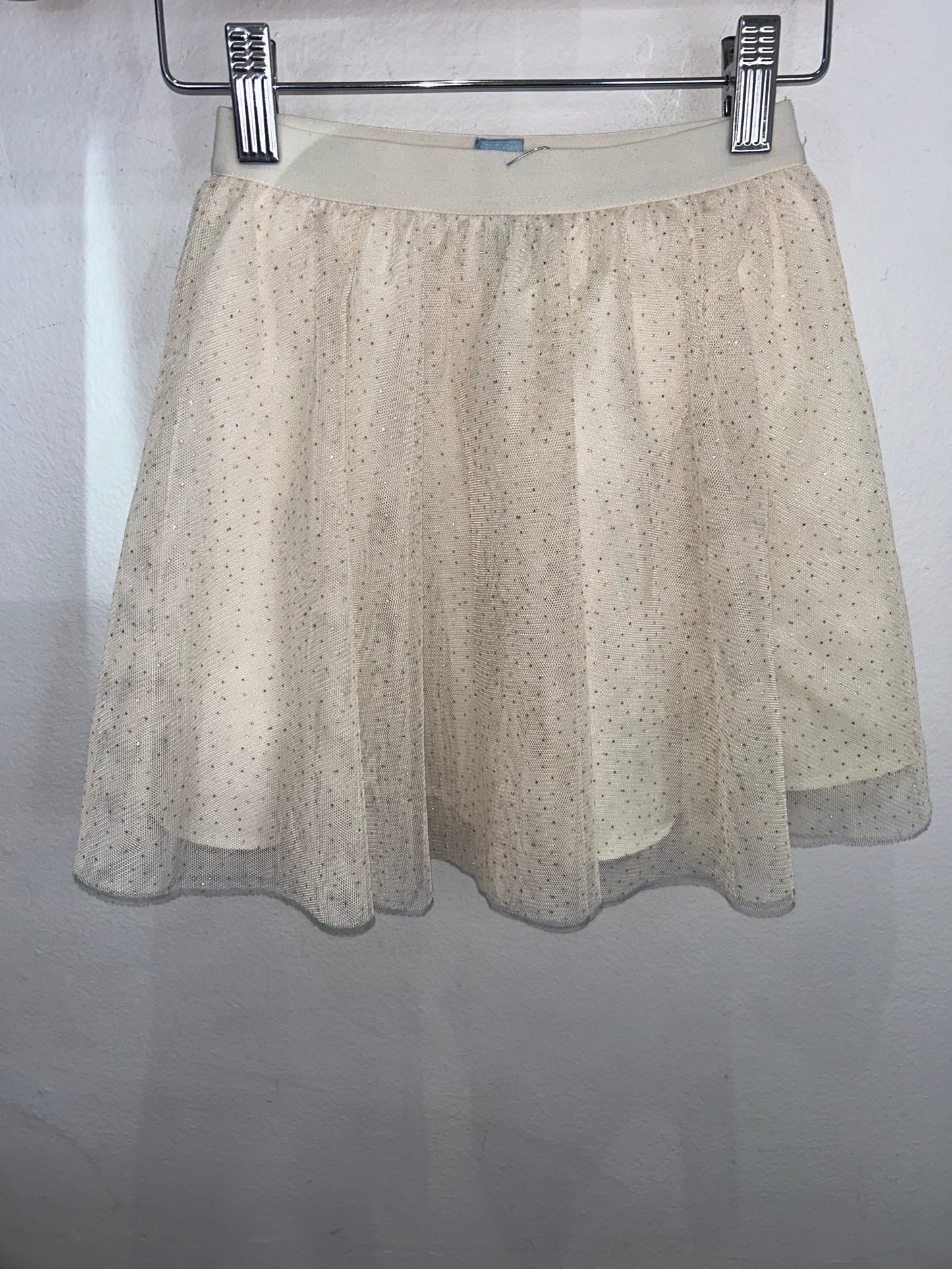 Cream and gold tulle skirt 5y