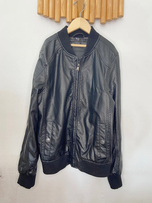 Black leather jacket 14y