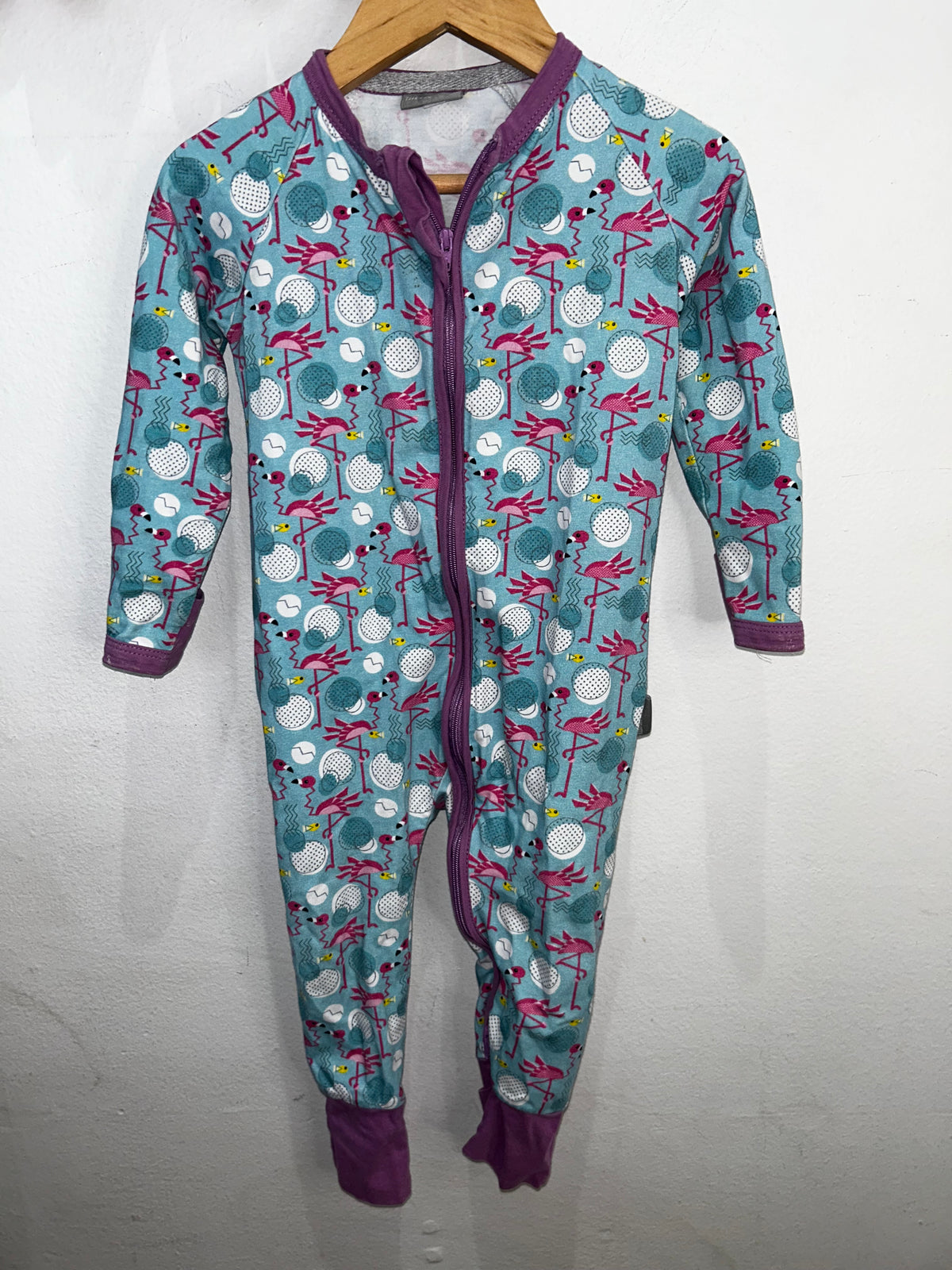 Teal flamingo sleeper 12-18m