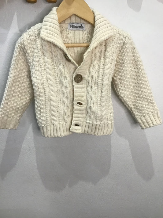 Cream collar sweater 3y