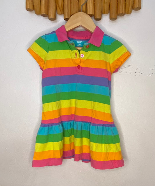 Rainbow tennis dress 24m