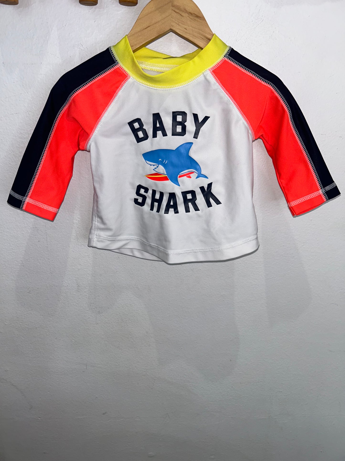 Neon baby shark swim set 0-6m