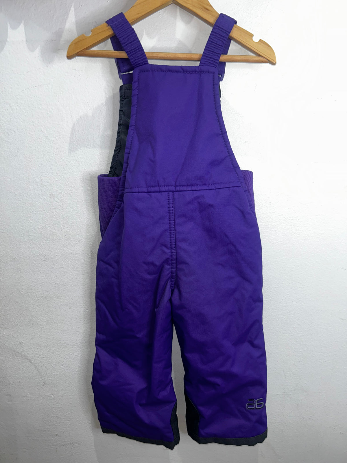 Purple bib snowpants 18m