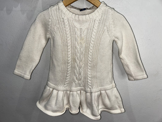 Cable knit sweater dress 12-18m