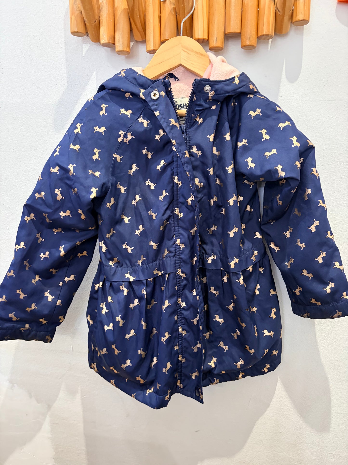 Unicorns fleece lined jacket 6y