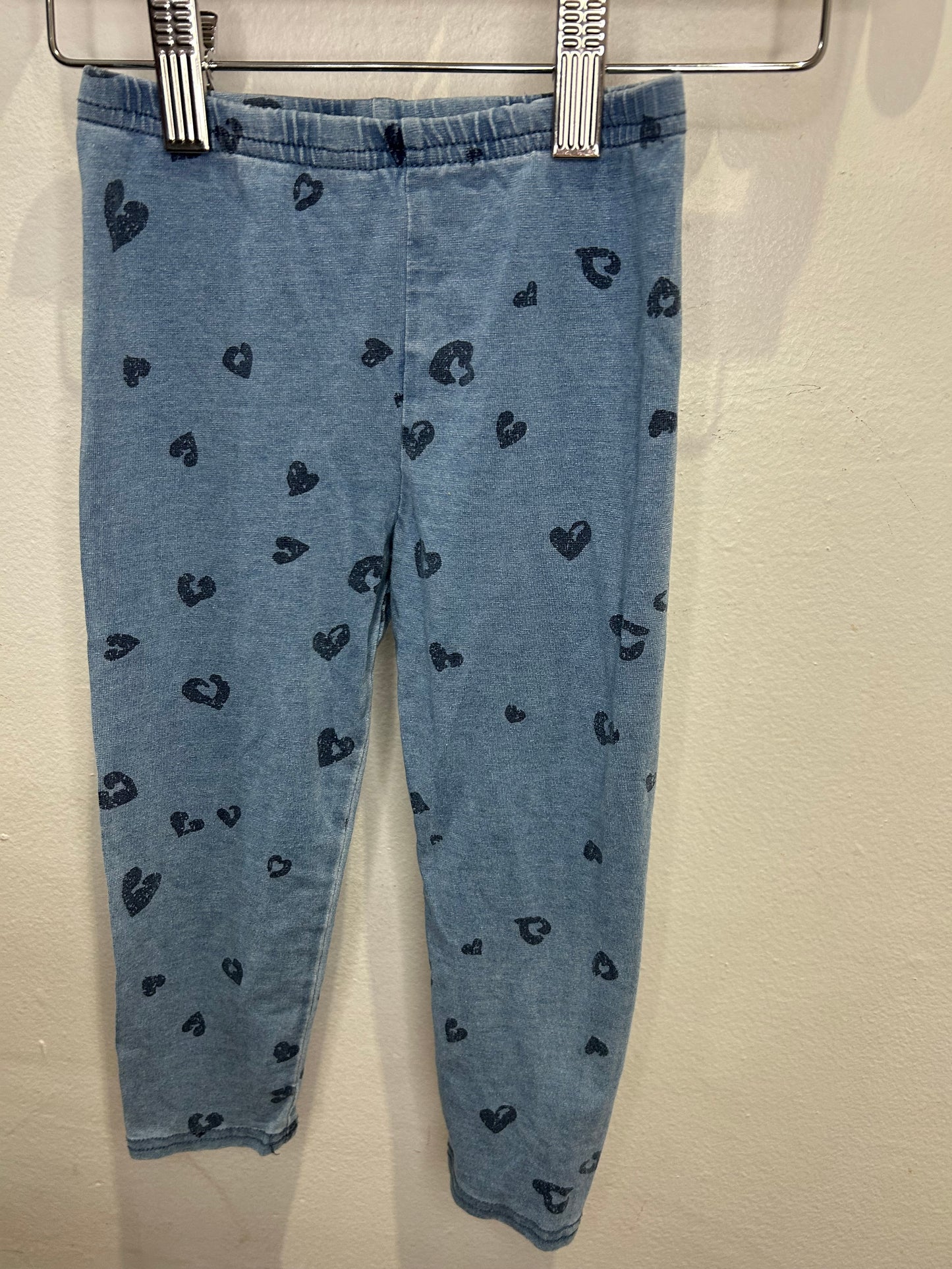 Blue heart detail leggings 18-24m