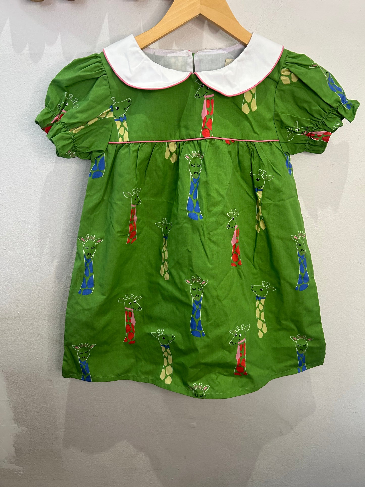 Beaufot Bonnet Company giraffes dress 6y