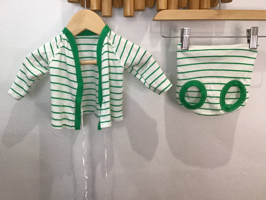 Green stripe preemie set-