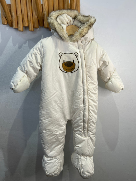 White bear snowsuit 9m