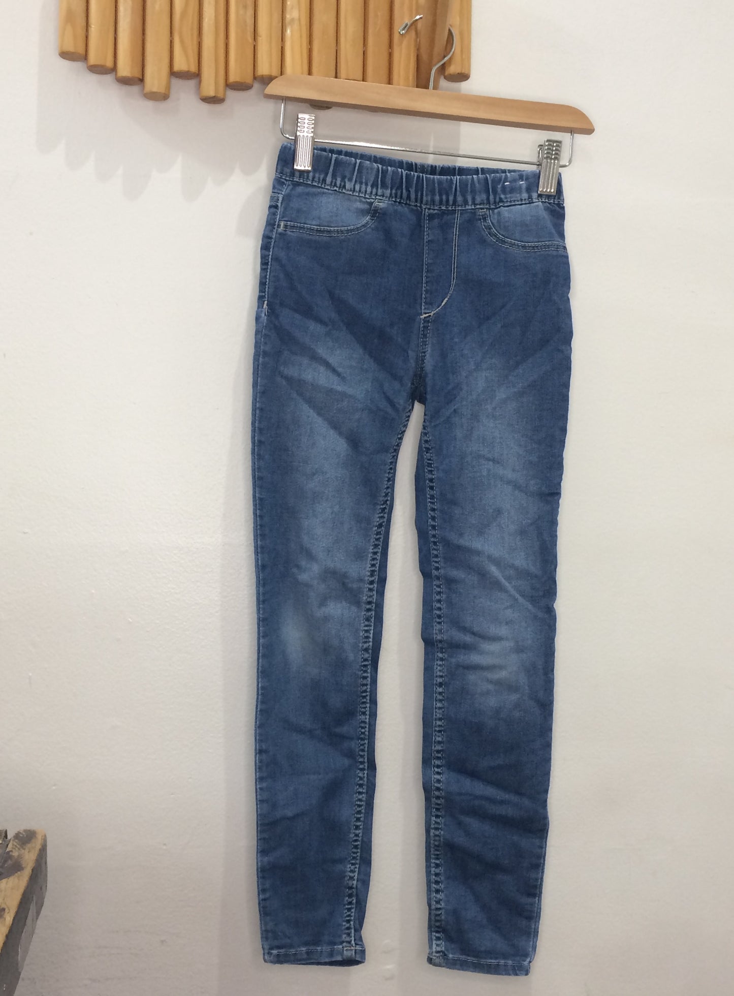 Mid blue jeggings 7-8y