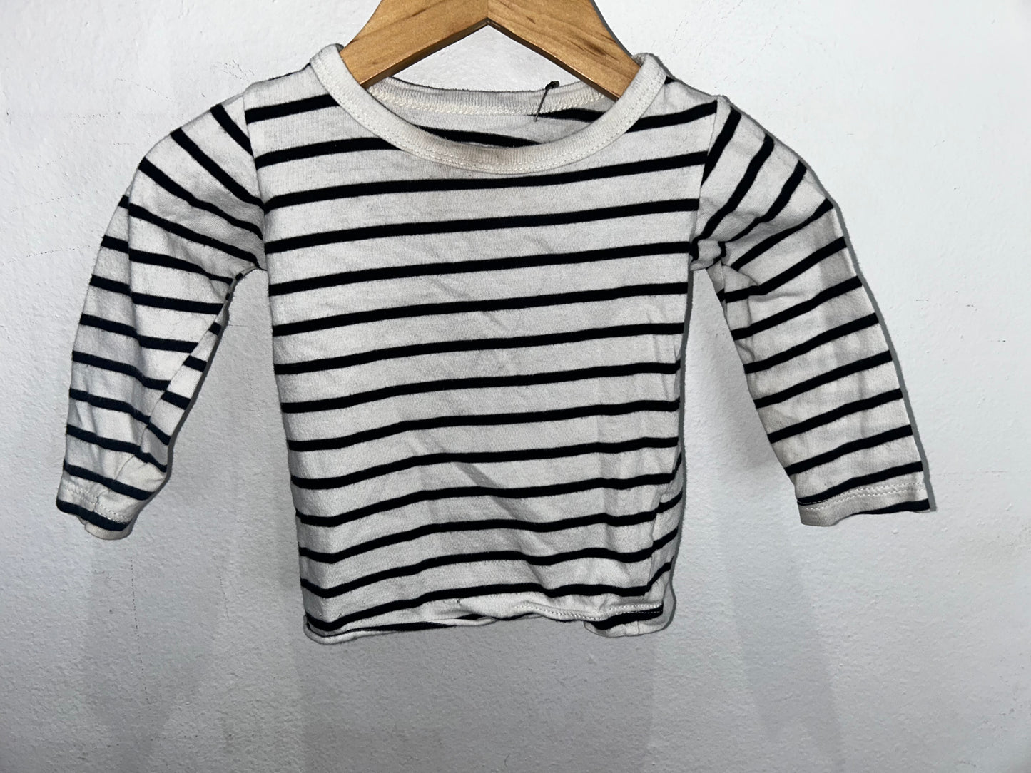 Mini Mioche black stripes longsleeve 6-12m*