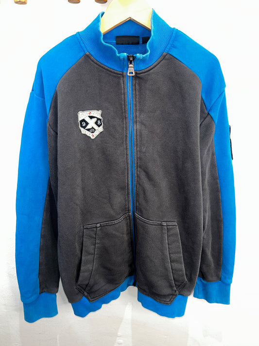 Blue and grey zip-up 11-12y