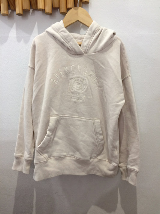 Abercrombie cream hoodie 7-8y