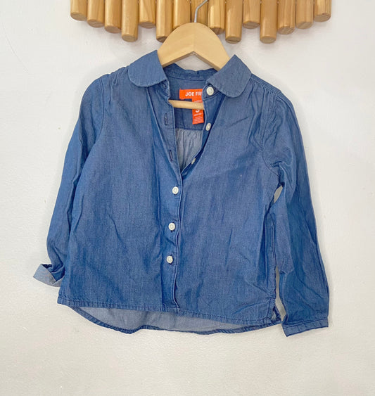 Chambray peter pan collar shirt 3y