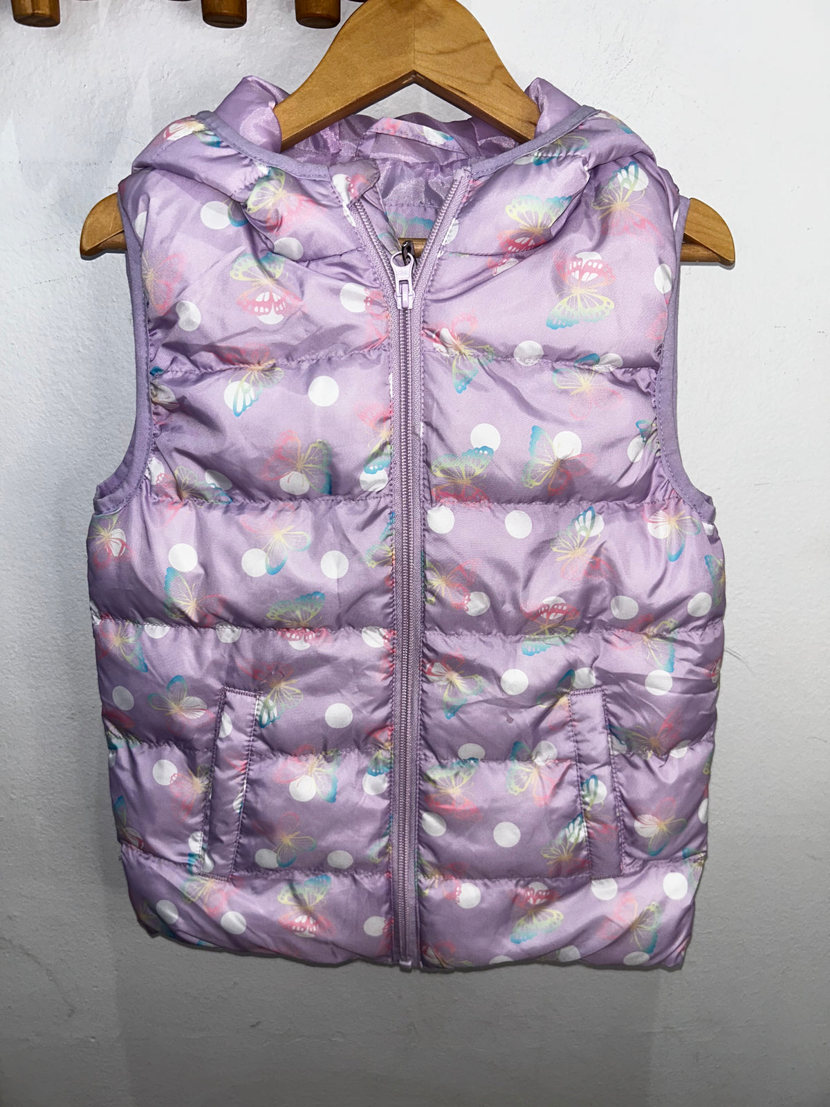 Butterflies puffer vest 6y