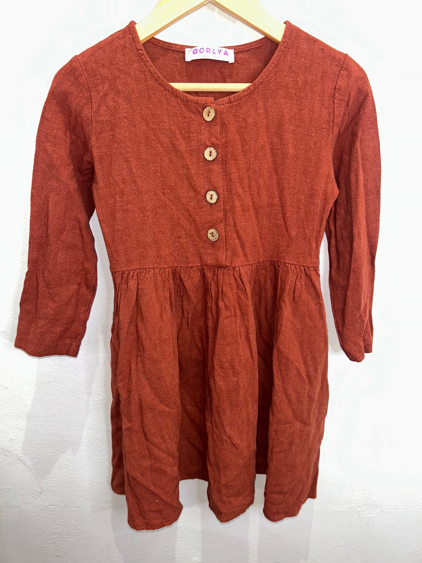 Brown dress 6-7y