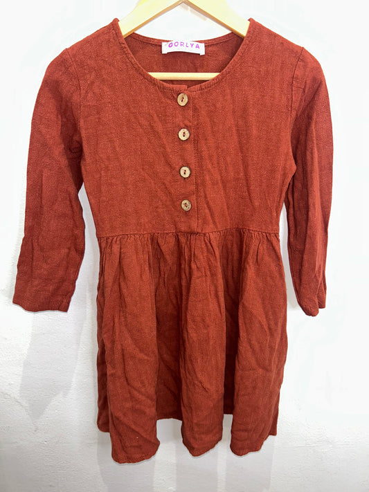 Brown dress 6-7y