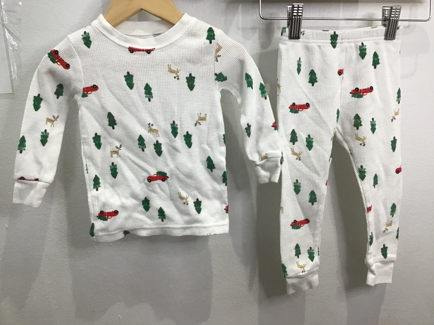 Christmas car waffle pyjamas 18m
