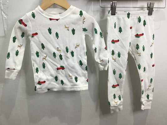 Christmas car waffle pyjamas 18m