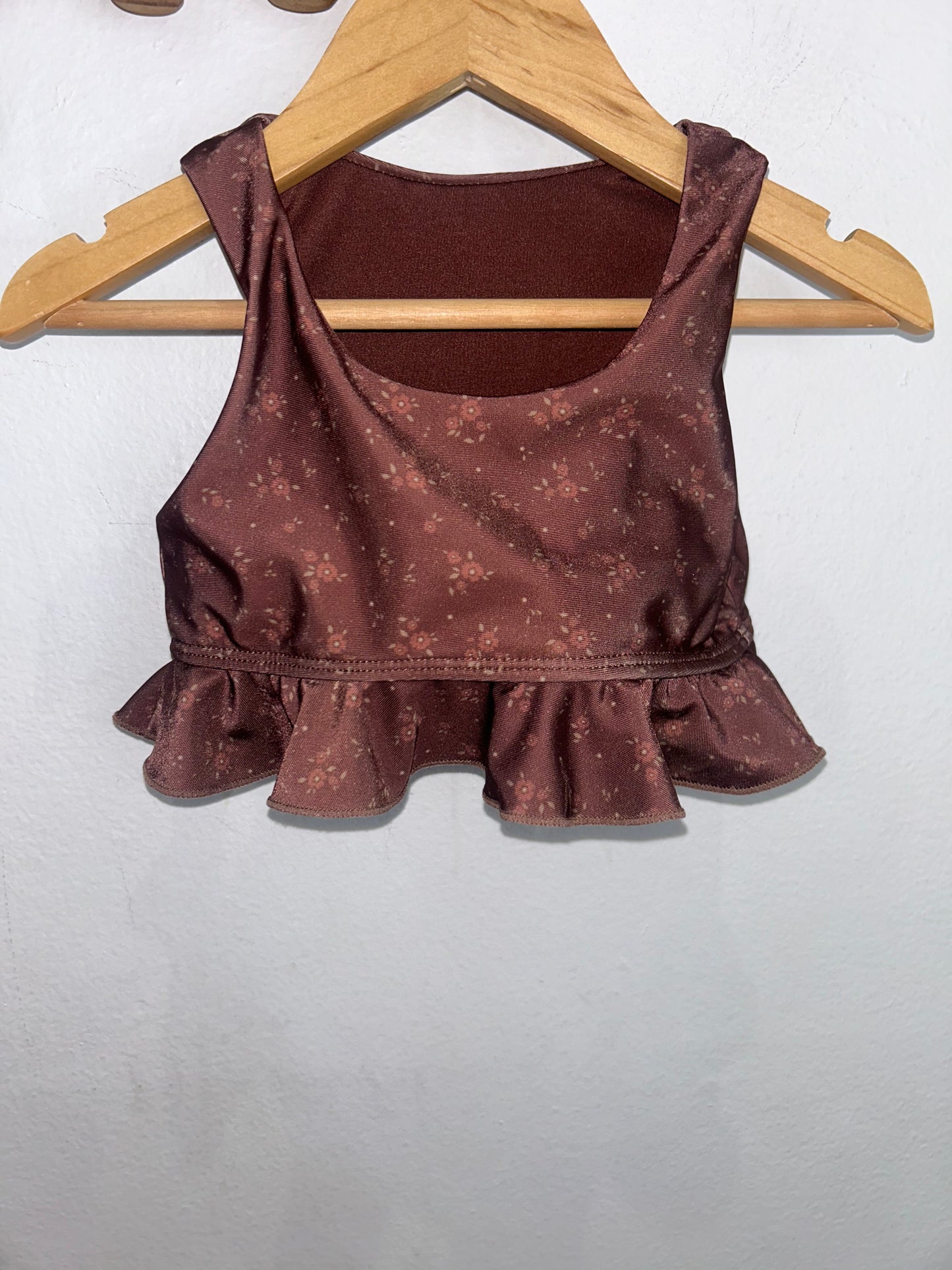 Jamie Kay brown three piece swim set 4y