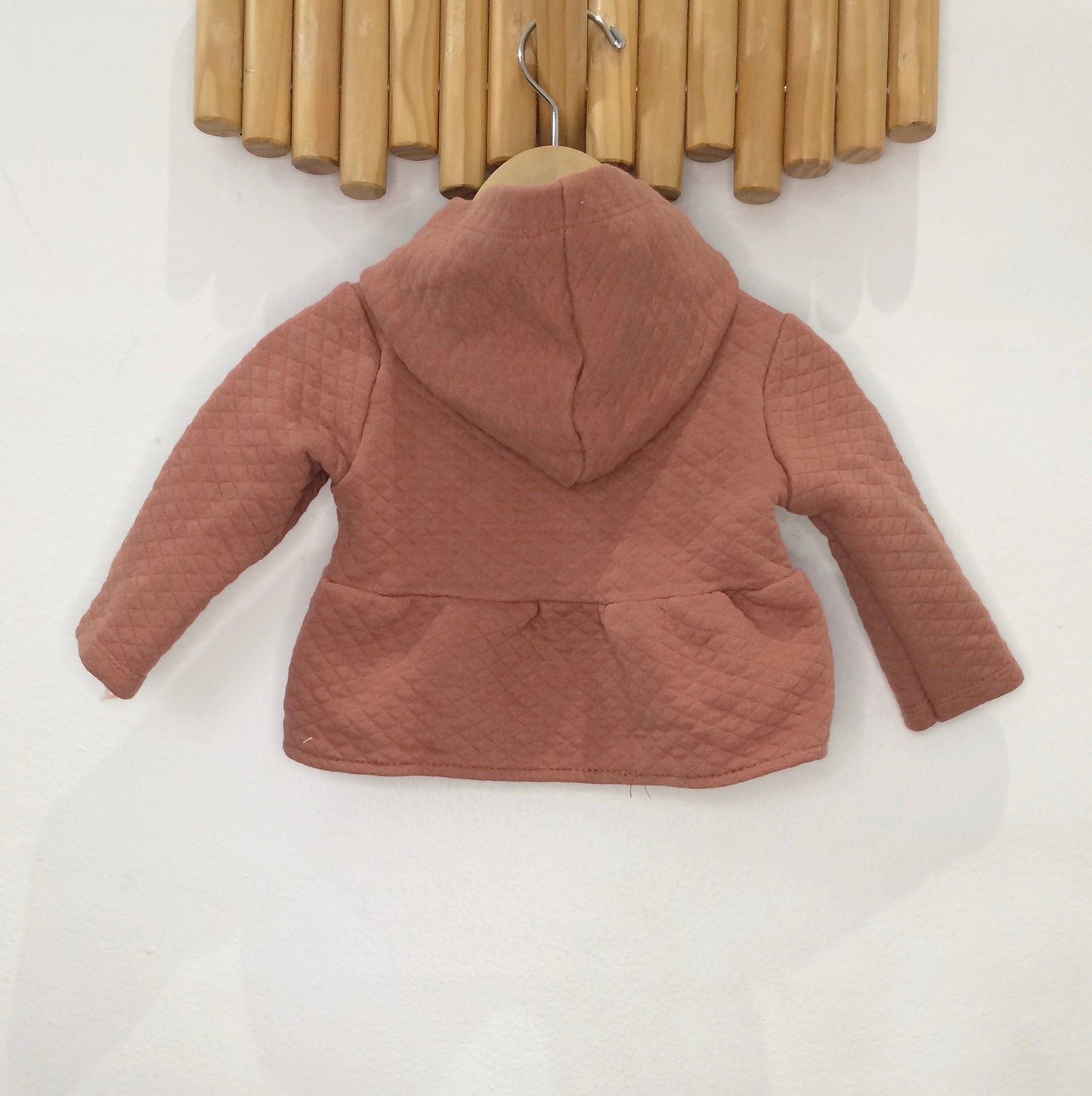 Brown double-breasted hoodie 6-9m