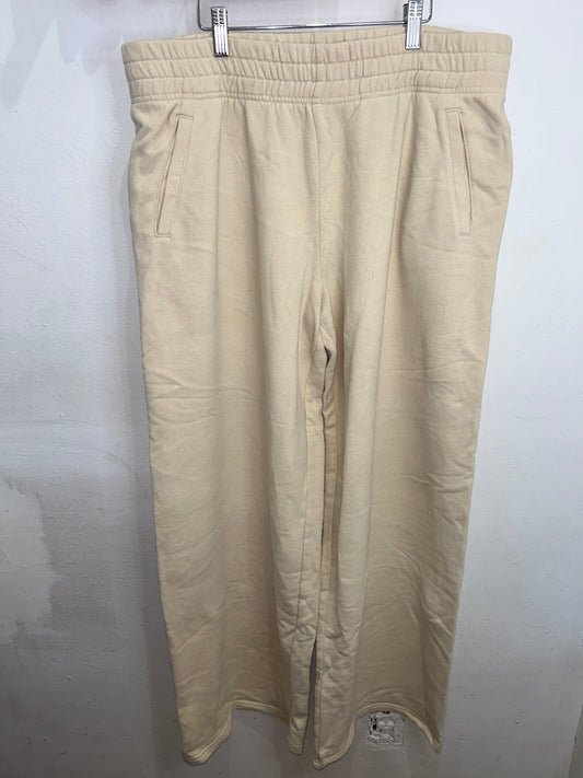 Beige wide leg joggers- adult XL NEW