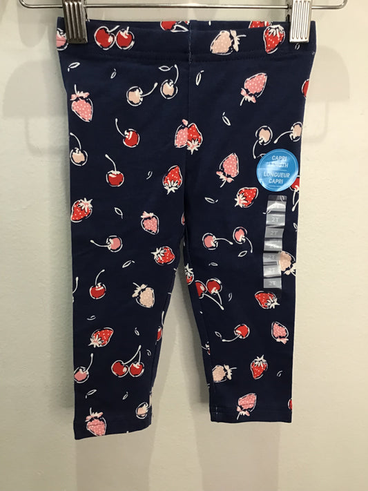 Fruits capri leggings 2y NEW