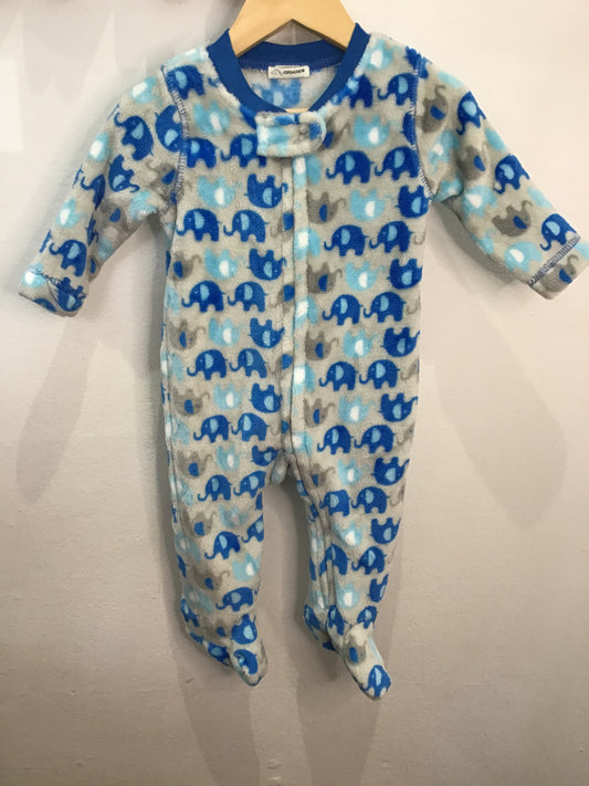 Sleeper furry soft elephant 6-9m