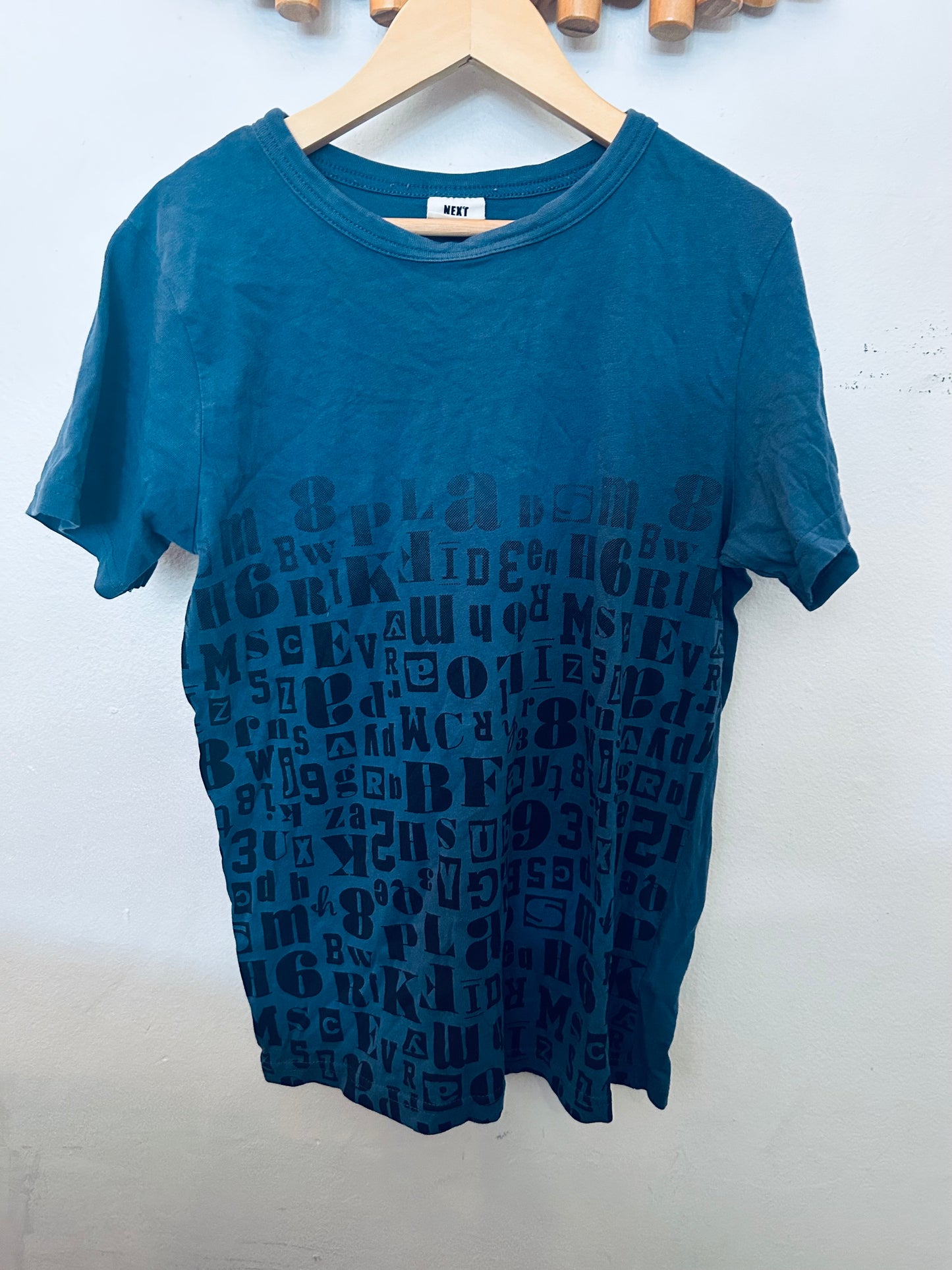 Alphabets blue tee 12y