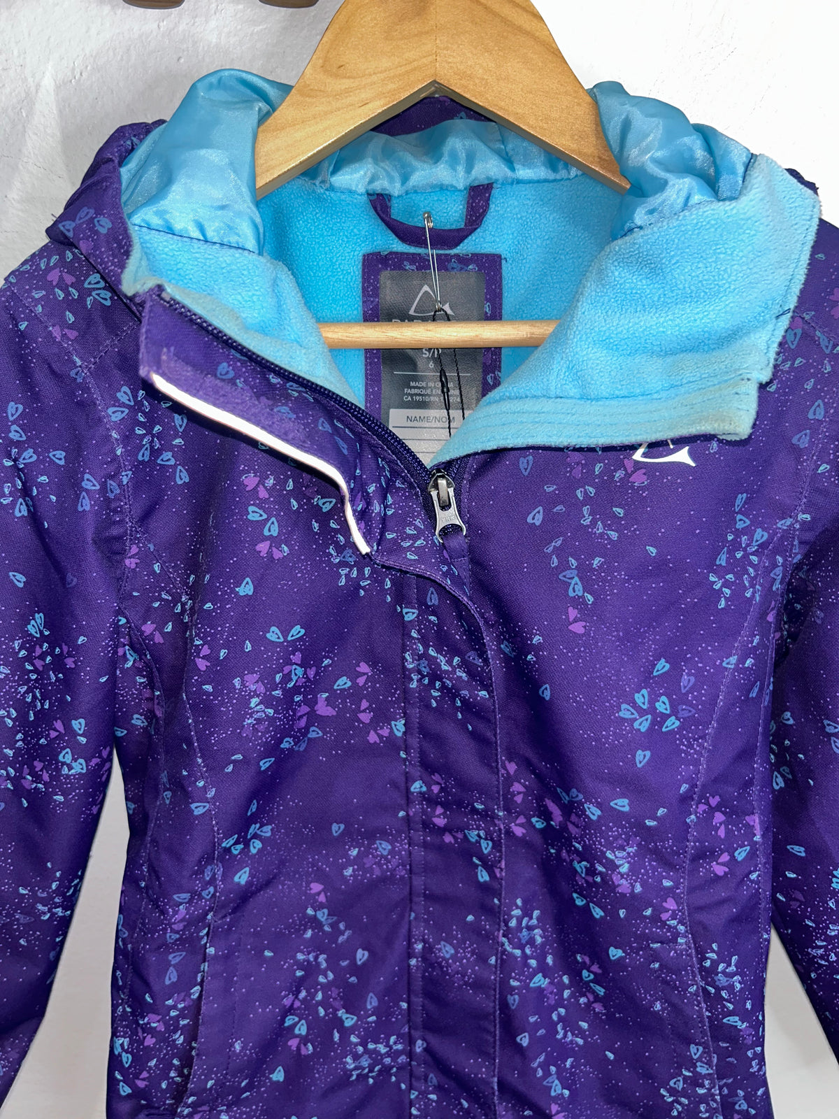 Paradox fleece lined rainjacket purple 6y