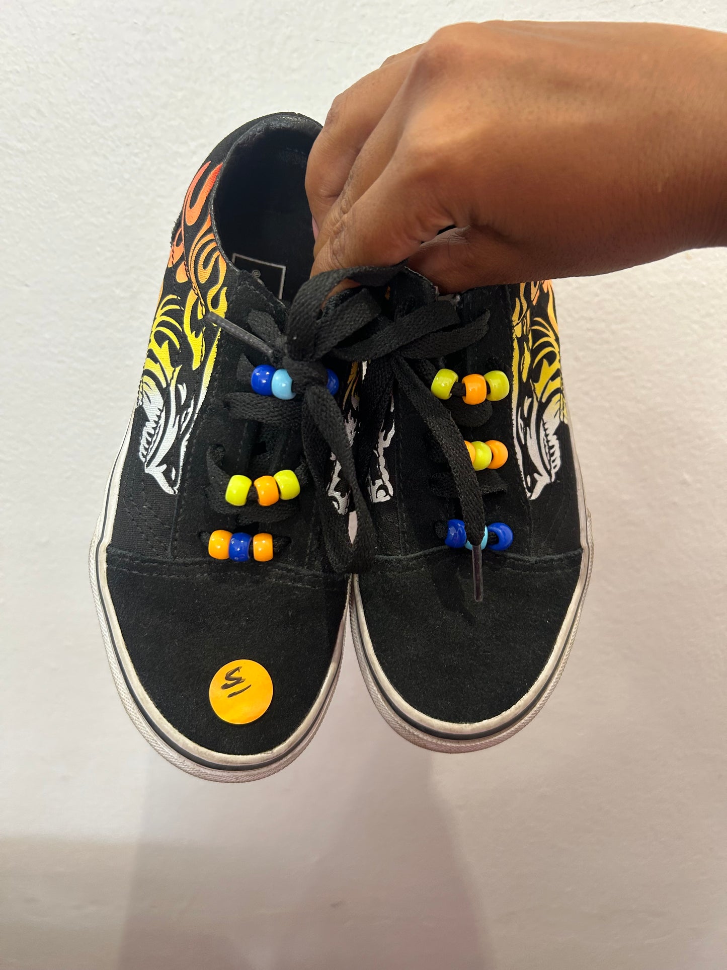 Y2 Vans flames w beaded laces
