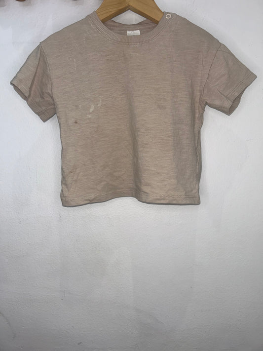 Beige tee 12-18m