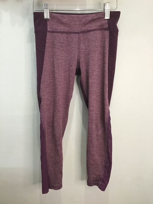 Pants crop activewear purple leggings 8y