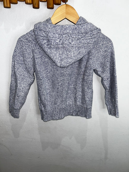 Roots blue melange sweater 4y