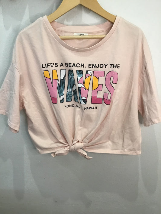 Tee lifes a beach tie - adult S