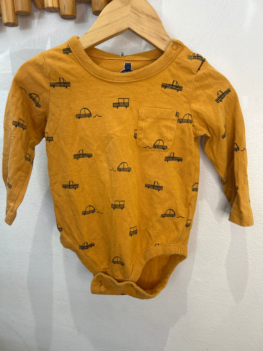 mustard onesie 12-18m
