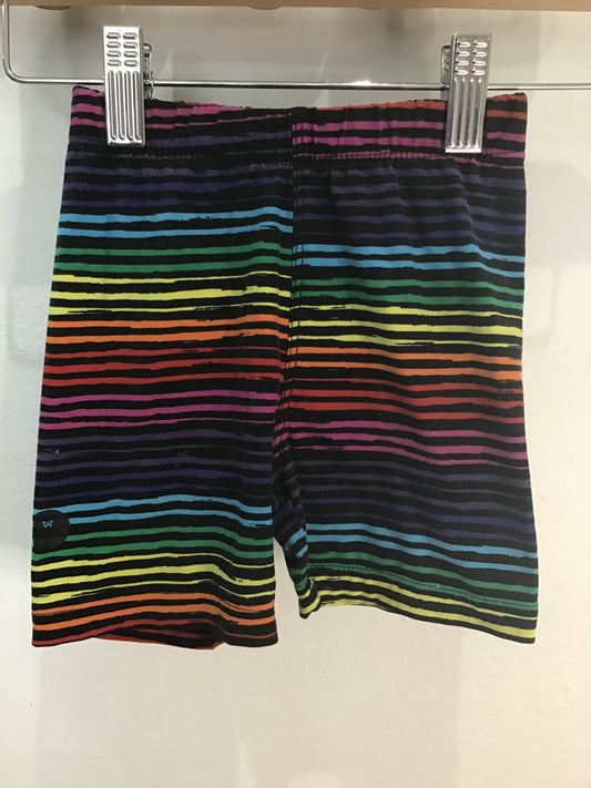 Sweetlegs rainbow bike shorts 2-4y