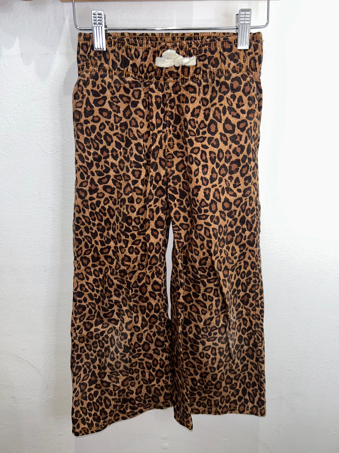 Leopard wide leg pants 5y*