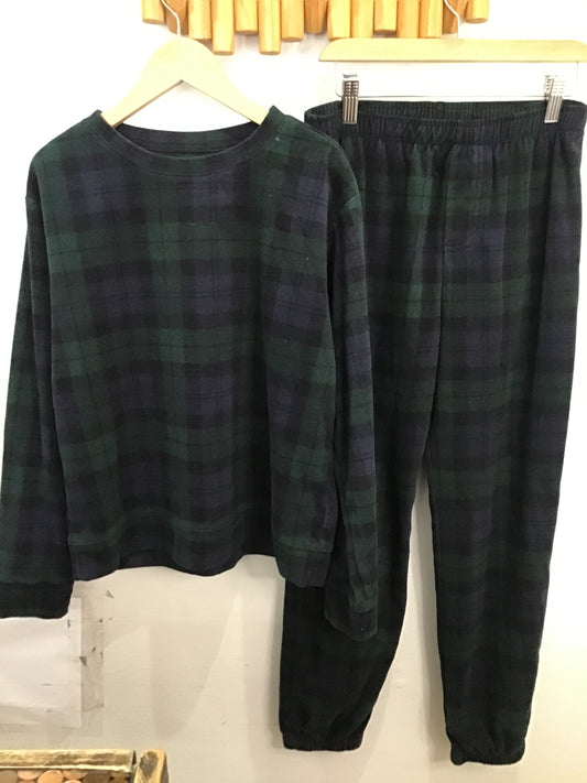 Green fleece pyjamas 12y