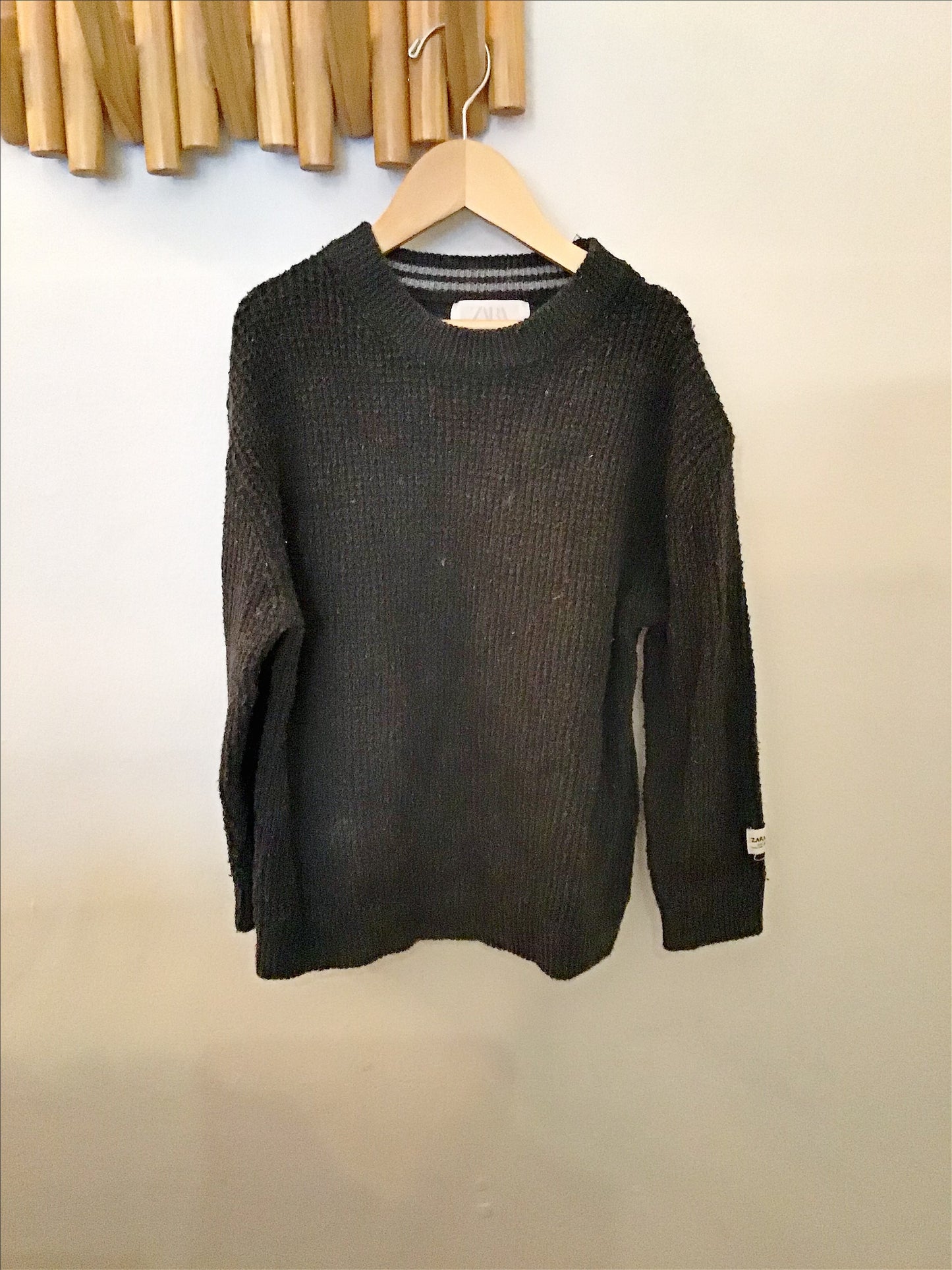 Ash waffle sweater 7y