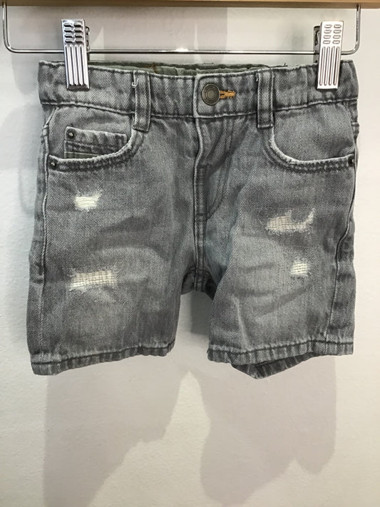 Distresesd denim shorts 9-12m