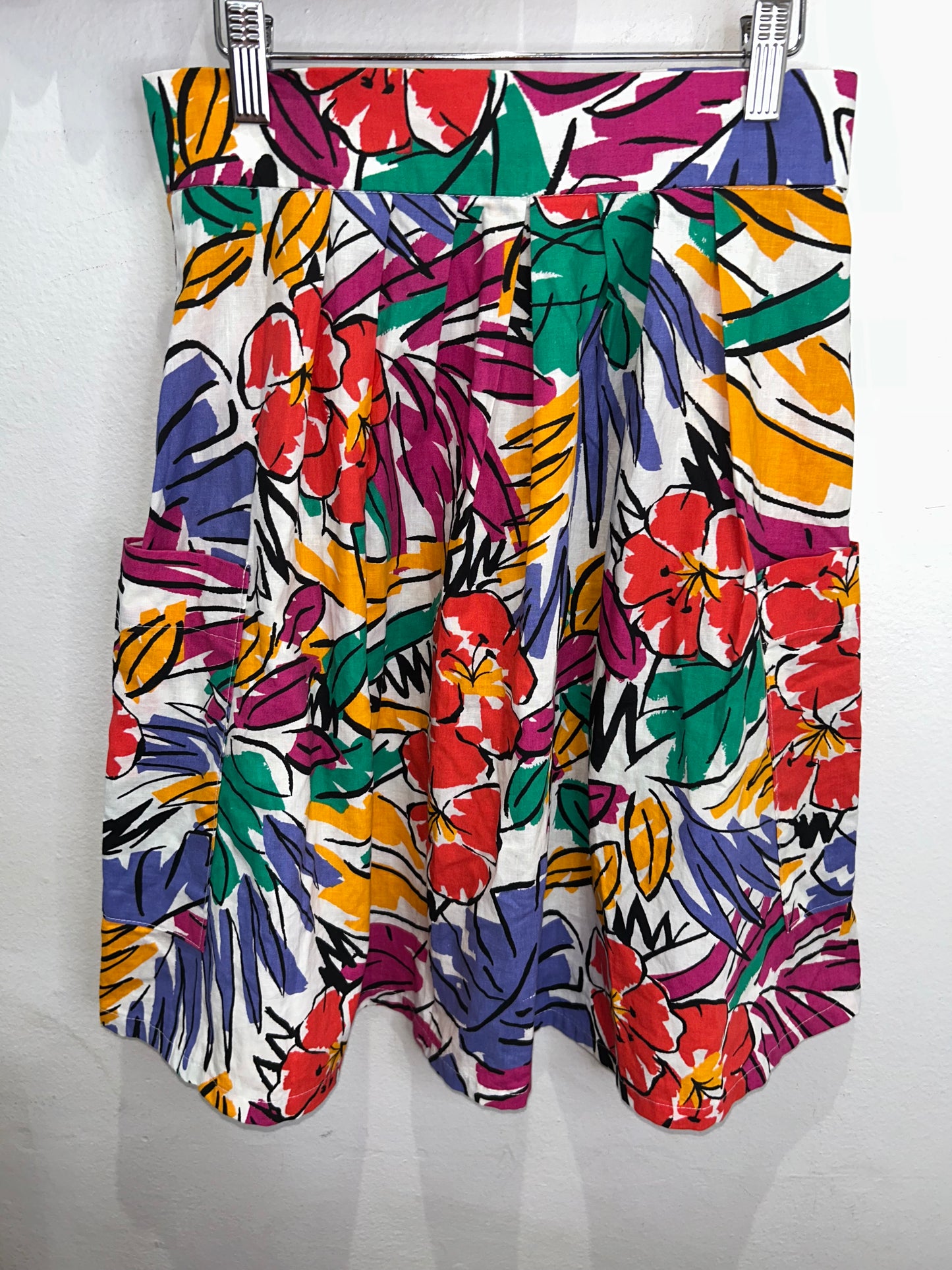 Bold flower print skirt set- adult XS