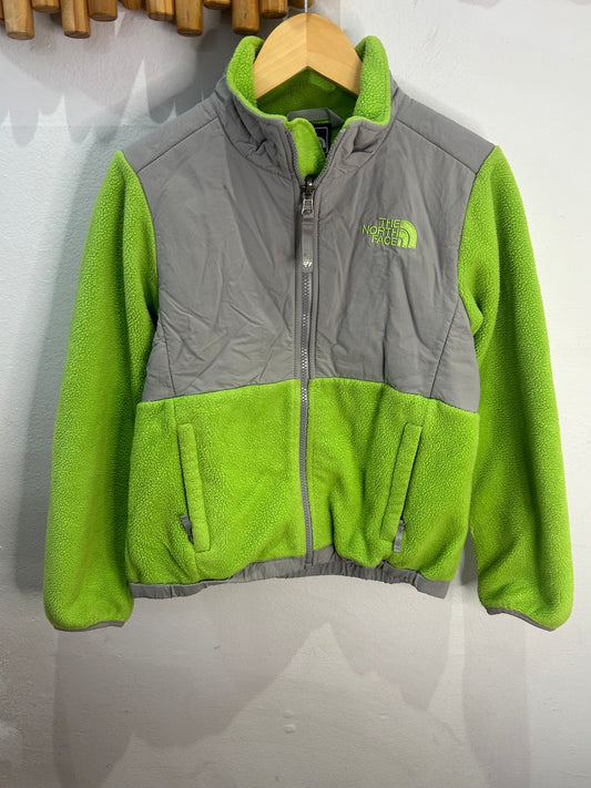 The North Face lime fleece 7-8y